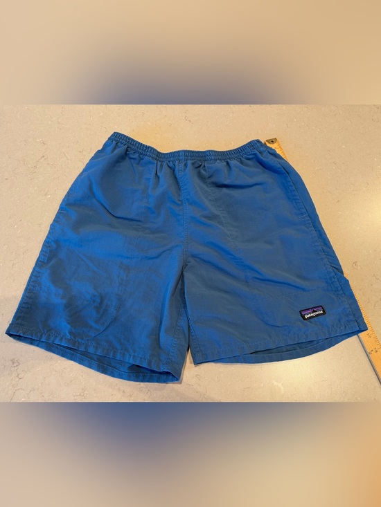 Patagonia Other - Patagonia Baggie’s Long 7” Men's Small Blue Nylon Unlined Elastic-Waist Shorts